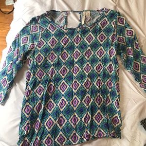 Multicolor half sleeve top